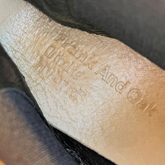 Frank & Oak Black Leather Slip On Chelsea Ankle  Boots  Booties Women size 8 - Picture 7 of 7